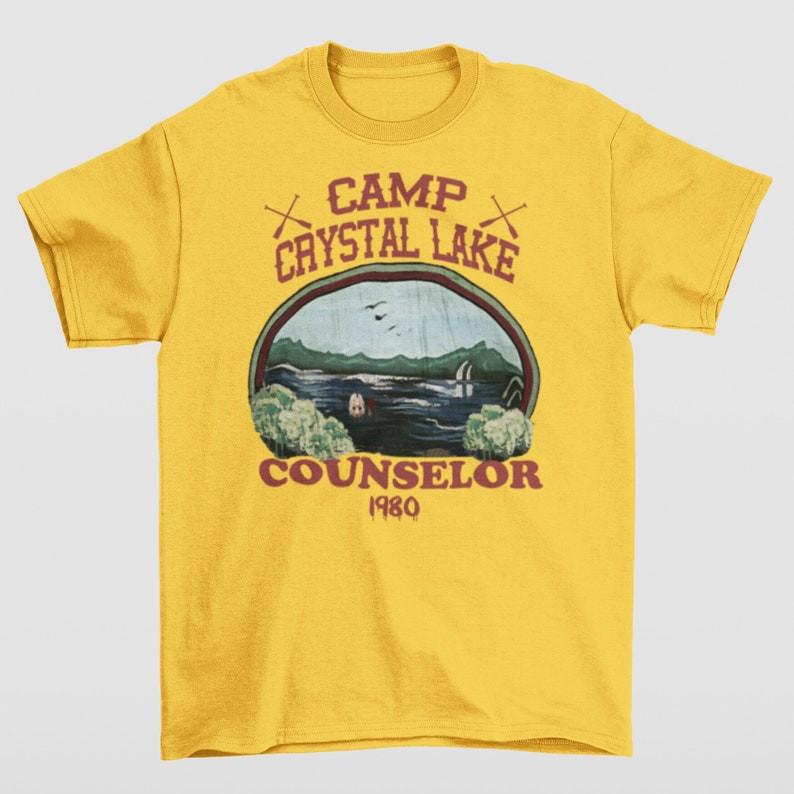 Camp Crystal Lake Shirt Gildan 5000 Friday The 13th Jason Horror Movie 5XL New M