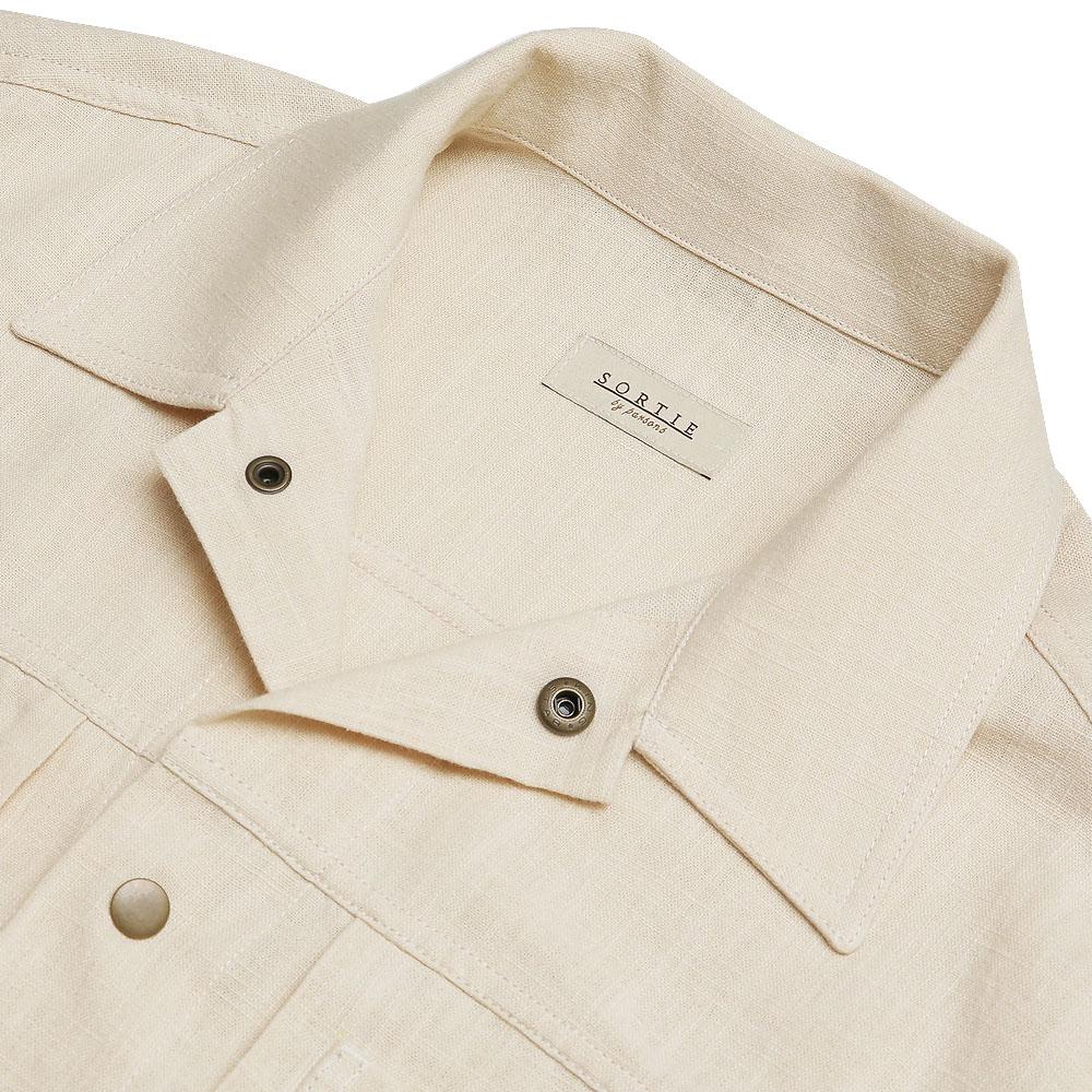 Sortie Type-2 Linen Trucker Jacket (Ivory)