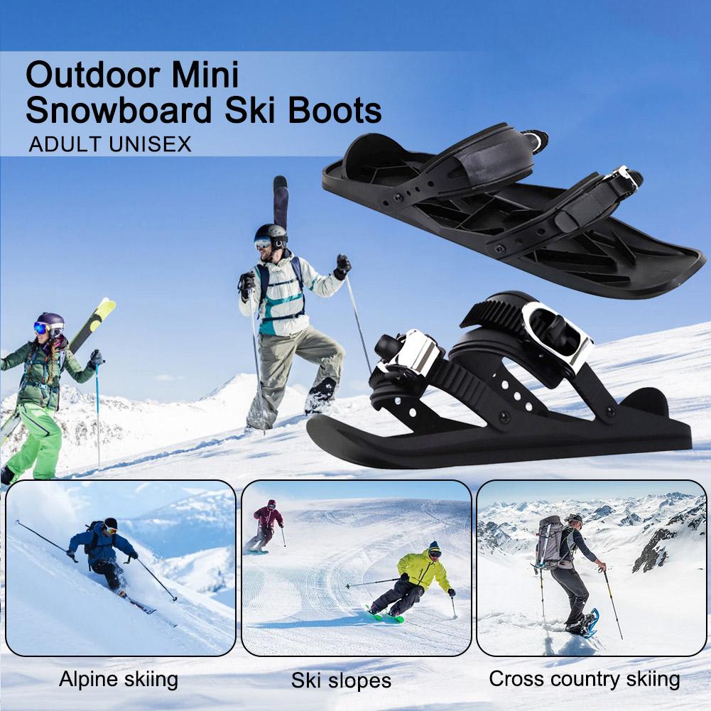 Mini Short Ski Skates Snowboardstiefel Skiboards Verstellbare Kurze Mini Schlittschuh Ski Schuhe für Winter Outdoor Sport Zubehör