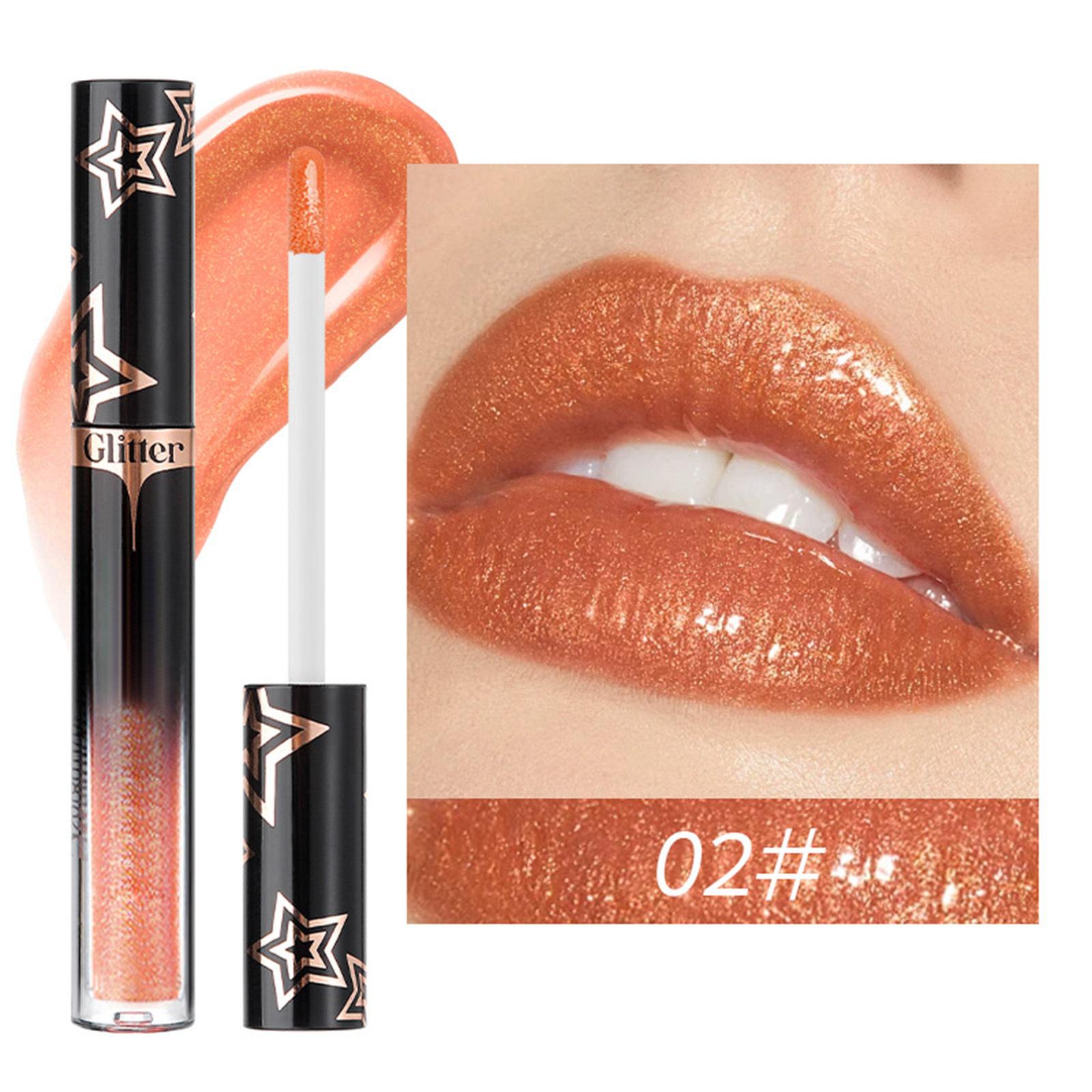 

1Pc Shimmer Glow Metallic Lip Gloss for Women Girls Long Lasting Waterproof Sparkly Lipstick Makeup Accessory Daily Wear One Size