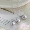 French Retro Pearl Zircon Necklace with Simple Clavicle Chain Niche Design Sense Decoration