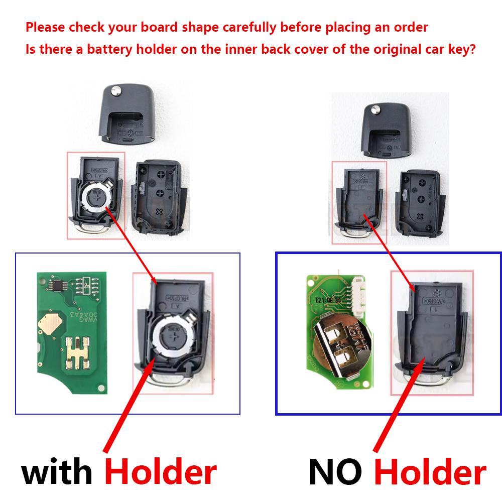 Upgrade Car Key Shell Housing for Volkswagen Jetta Tiguan Golf Passat Beetle MK4 for Skoda Seat Polo B5 B6 for VW EOS Scirocco