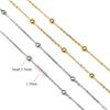 Wholesale 10pcs/lot Width 1.5mm Tiny beaded Chain Stainless Steel Link Chain for Necklaces Bracelets Foot Jewelry