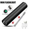 Multifunctional Mini LED Torch Strong Light Flashlight Portable Self Defense Flashlight Powerful Light Torch With Usb Charging