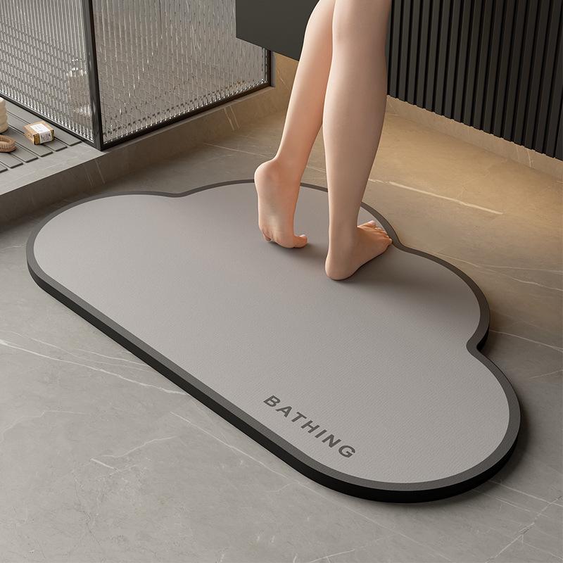 Non-Slip Diatomaceous Earth Quick-Dry Bathroom Mat – Water Absorbent, Anti-Fall, Minimalist Design for Home Use