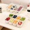Large Capacity 4/8 Grids Food Divided Serving Tray Sealed Food Preservation Store Box  for Home