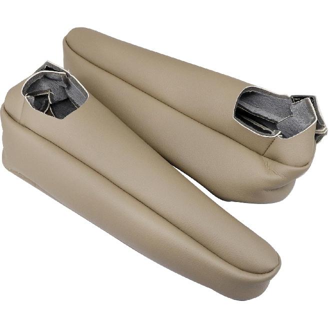 GXARTS Driver and Passenger Side Leather Front Seat Armrest Cover Tan Compatible with Toyota Land Cruiser 1998 1999 2000 2001 2002 2003 2004 2005