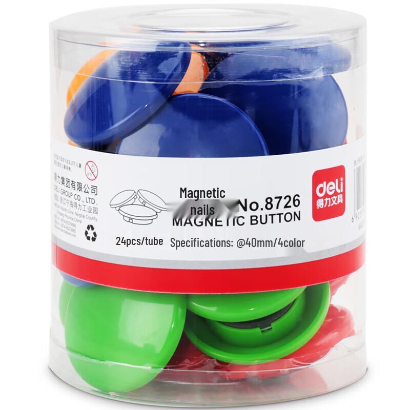 

Deli 40mm Colorful Non-Magnetic Whiteboard Pushpins, 3-Tube Pack