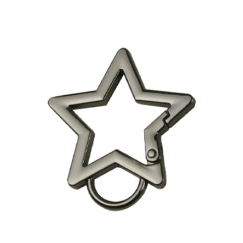 Stainless Steel Spring Snap Hook Carabiner,Stainless Steel Clip Star Shape for DIY Jewelry Making Keychain Bag