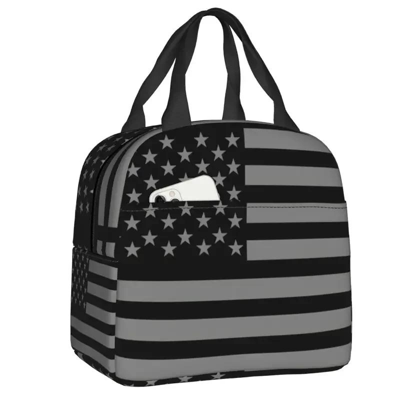 Freedom Patriotic Bald Eagle American Flag Thermal Insulated Lunch Bags USA Flag Portable Lunch Container for School Food Box