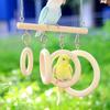Birds Climbing Parakeet Loop Tunnel Wooden Bird Perch Swing Parrot Ladder  Cage Accessories