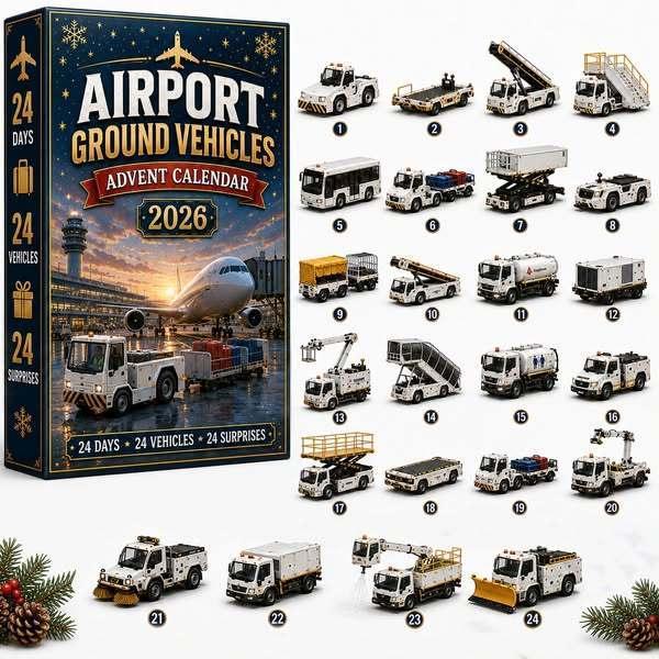 Transportation Advent Calendar With Acrylic Material For Holiday Gift And Kids Play