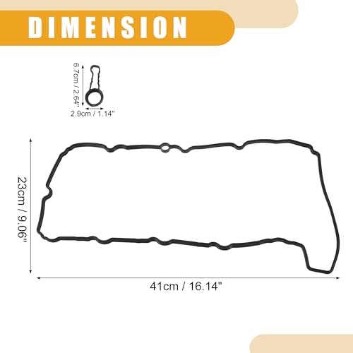 Partuto Cylinder Engine Valve Cover Gasket Set Replacement No.11128511814 - Car Valve Cover Gasket - Compatible with BMW 1 Series F20 2010-2015 -