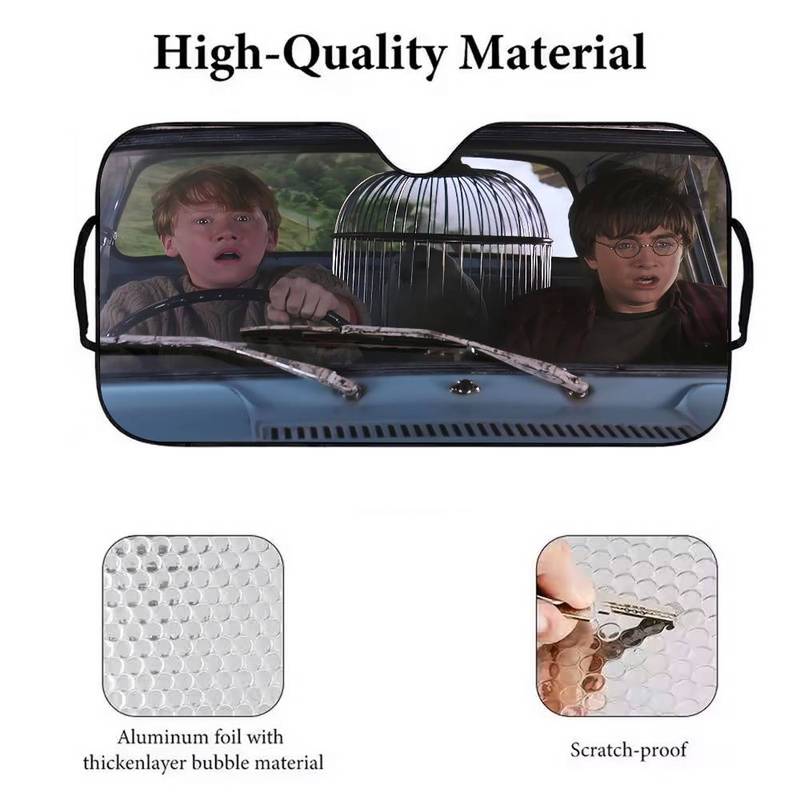 Funny Meme Fold-up Car SunShade Parasol Car Windshield Sun Shade UV Protection and Interior Cooler