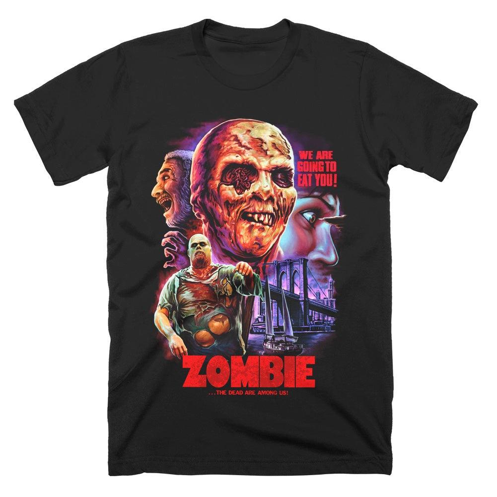 Zombie TShirt Unisex Summer Lucio Fulci Italian Zombie Horror Graphic Short Sleeve Oversized Streetwear Loose Fit Horror Fan Tee