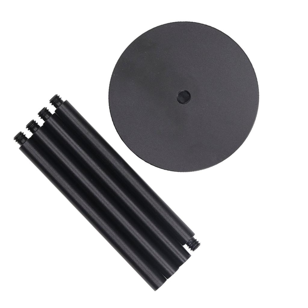 Camping Lantern Stand Collapsible 4 Sections Camping Lamp Pole with Base Aluminum Alloy Light Bracket for Outdoor Picnic