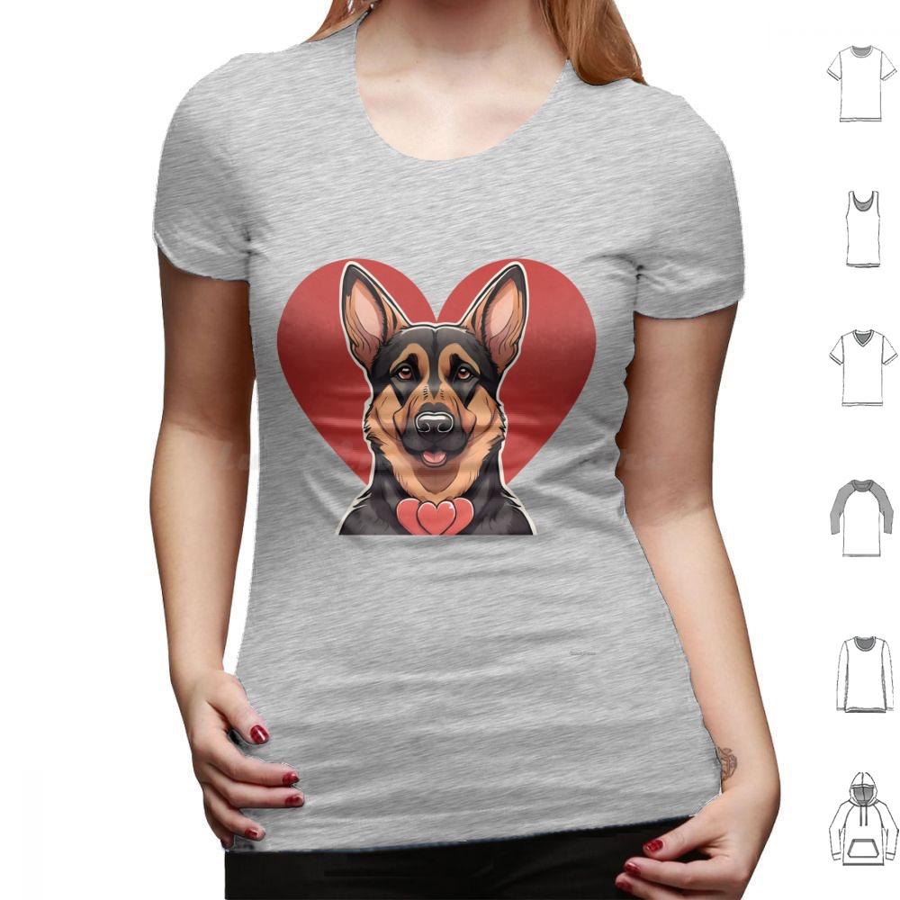 Cute Valentine German Shepherd Dog T Shirt Men Women Kids   Valentine Valentine Dog German Shepherd Cute Dog Dog In Heart