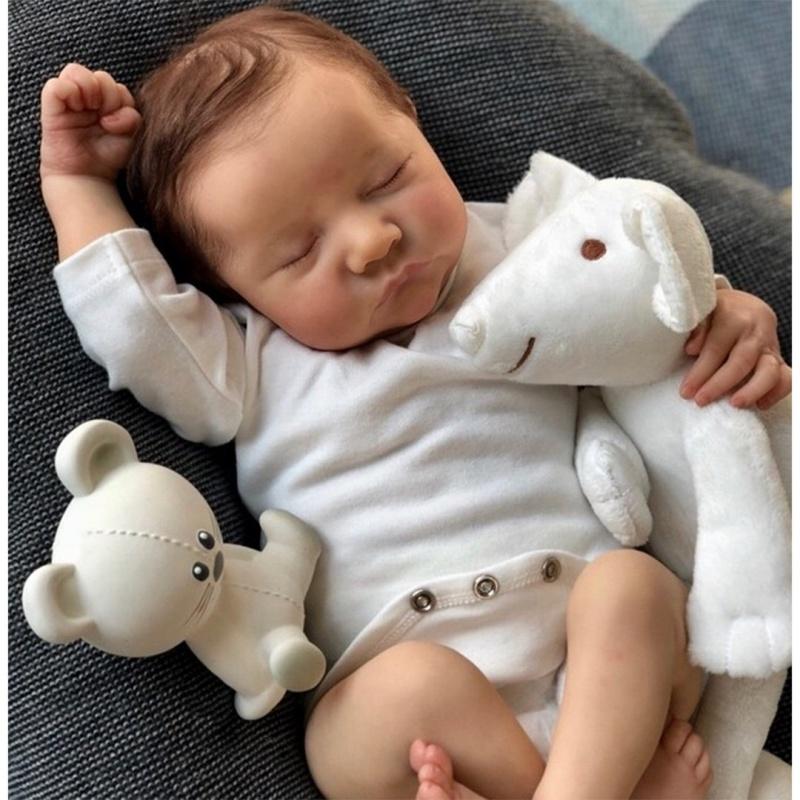 17Inch Reborn Baby Doll Soft Silicone Vinyl Realistic Newborn Toy Gift for Kids