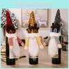 Eye-catching Bright Red Yellow And Black Sequin Antler Wine Bottle Covers For Christmas Decor