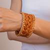 Bird Nest Shape Rattan Woven Bracelet Hand Ring Bohemian Braided Bracelet  Beach