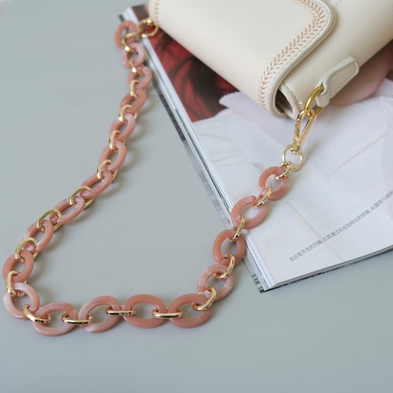 Cheap DIY New Fashion Woman Handbag Accessory Metal Chains Candy Beige