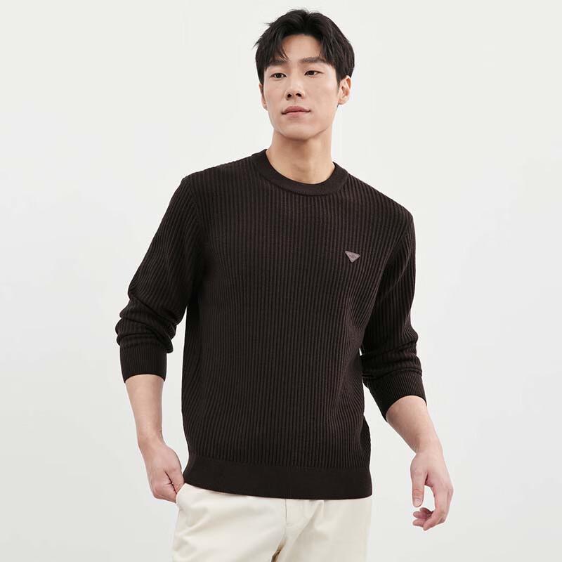 SEPTWOLVES Men's Autumn/Winter Round Neck Jacquard Sweater