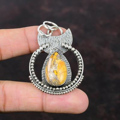 Ciondolo Mookaite Brecciato Gioielli Antichi con Pietre Preziose Ciondolo in Argento Sterling 925 Ciondolo Fatto a Mano dal Design Unico Regalo per Amico Gioielli Boho