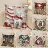 Nordic Style Classic Doll Print Pillow Case Linen Pillow Case Sofa Home Decor Cushion Cover Cushion Cove