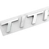 AGET4 3D Zinc Alloy Metal TITANIUM Logo Chrome Emblem Badge Decals Car Sticker Auto Tail Stickers for Ford Focus 2 Fiesta Kuga EDGE