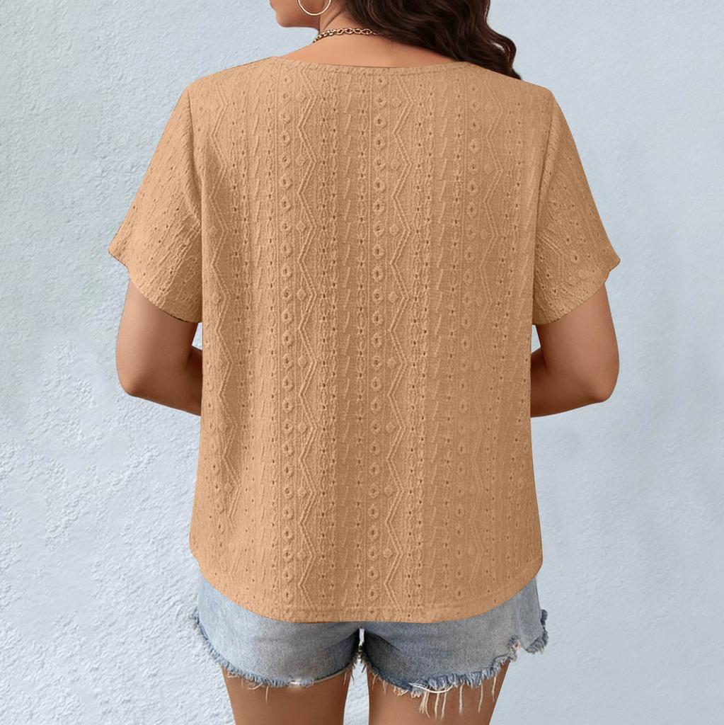 Women's Fashionable Casual Elegant Short-Sleeve T-Shirt Top