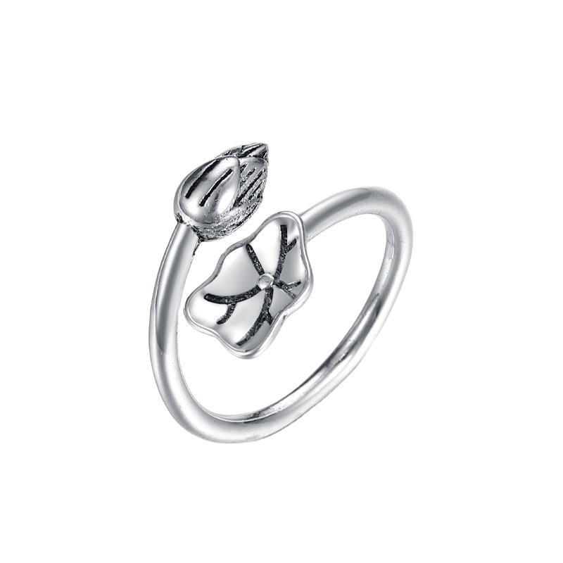 Opening Vintage Ring Female Simple Cold Wind Adjustable Index Finger Ring Small Fresh Personalized Finger Ring