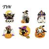 Decorative Magnets for Metal Surfaces 6 Pcs Halloween Refrigerator Magnets, Grim Reaper Pumpkin Skull Ghost Strong Magnetic Adsorption Ornaments