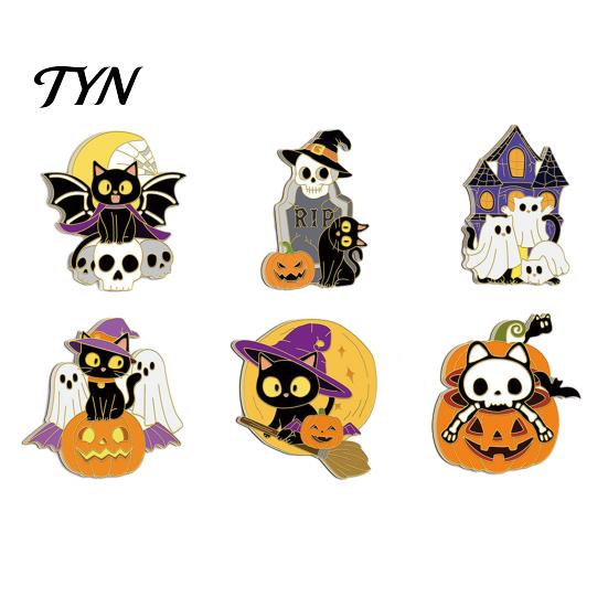 Decorative Magnets for Metal Surfaces 6 Pcs Halloween Refrigerator Magnets, Grim Reaper Pumpkin Skull Ghost Strong Magnetic Adsorption Ornaments