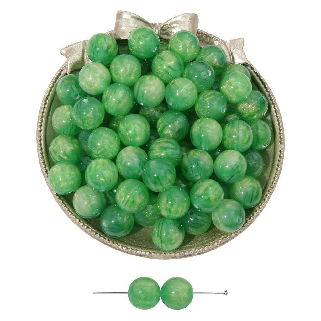 10-50Pcs Handmade Resin Beads Gold Foild Cat's Eye Beads for Necklace Bracelet Earring Jewelry Making Beads