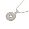 ZHUKOU Silver color Bubble initial letters necklaces 26 letters pendants necklaces for women Brass CZ Jewelry VL34