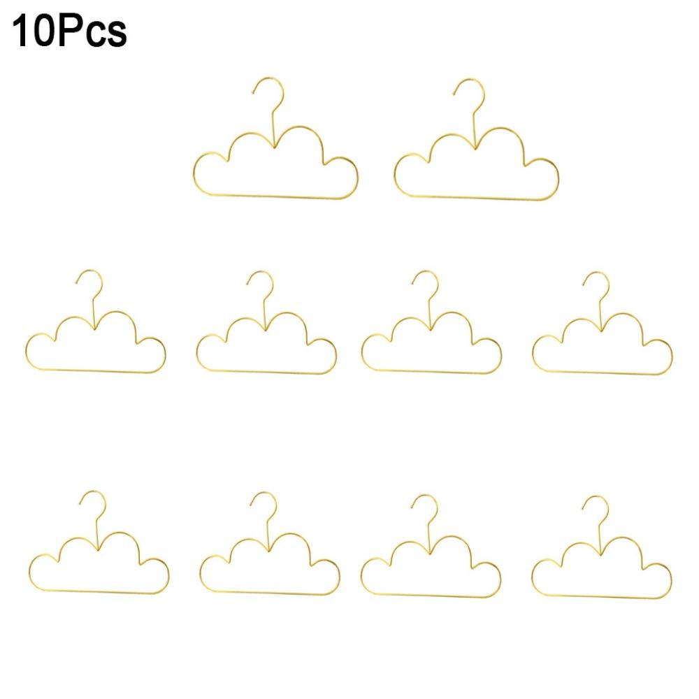 10Pcs/Set Nordic Style Children Coat Hangers Golden Clothing Storage Organizer  Closet
