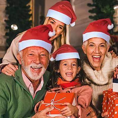 Volwassenen Kinderen Kerstmutsen Niet-geweven Stof Kerstman Kerstmutsen Vrolijk Kerstfeest Thuis Nieuwjaarsgeschenken Feestelijke Feestartikelen
