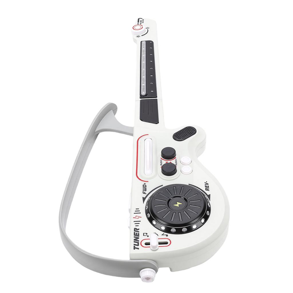 Kids Music Electric Guitar Foldable Stringless Smart Guitar Toy with DJ Turntable LED Lights for Children 3 Years Old