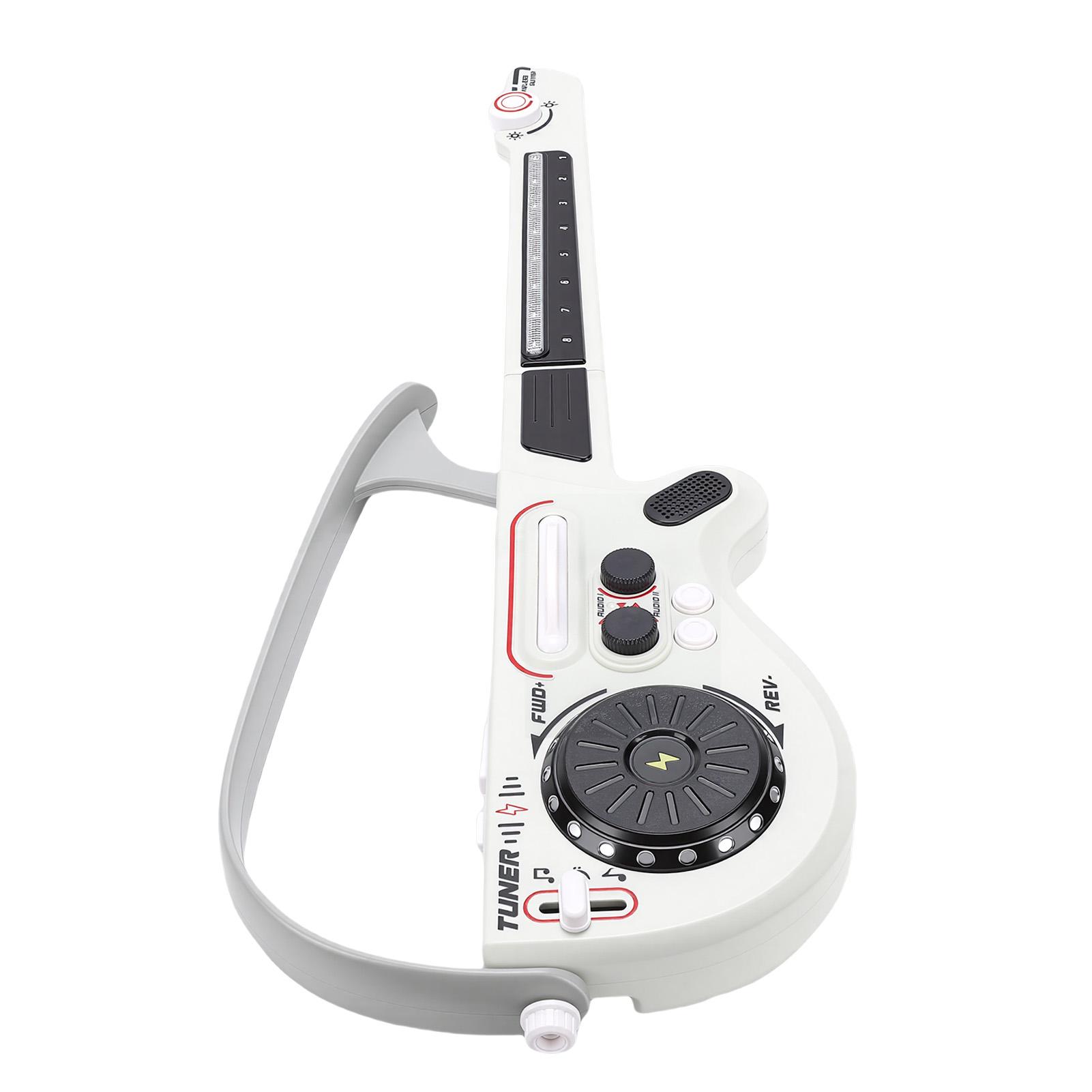 

Kids Music Electric Guitar Foldable Stringless Smart Guitar Toy with DJ Turntable LED Lights for Children Above 3 Years сірий колір