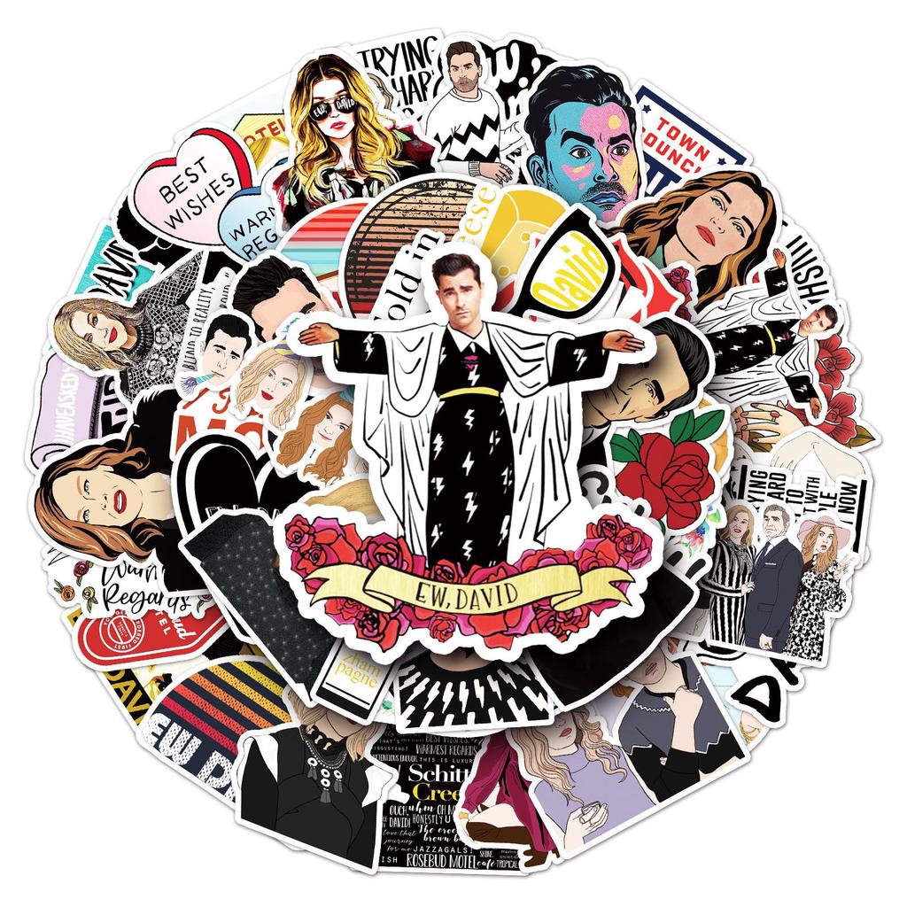 50pcs Rich Kids Poor Kids Graffiti Stickers for Laptop, Suitcase, Car, Skateboard, and Phone