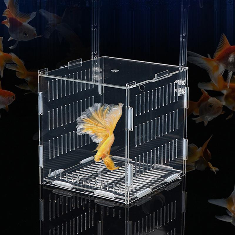 Fish Tank Small Fry Breeding Box Clear Acrylic Fish Breeding Isolation Box Hatchery Divider Spawning Hatching Room Fish Supplies