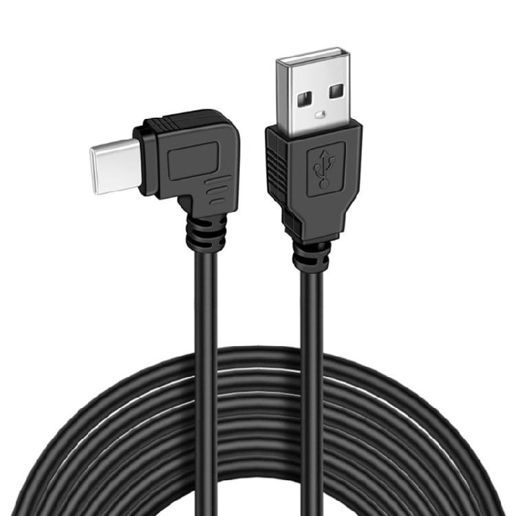 Flexible 11.5ft USB Type C Charging Cord 90 Degree Bend or Straight Connector Design For Monitoring Devices