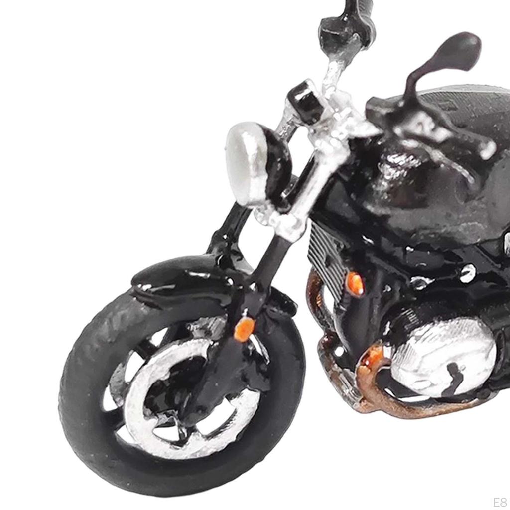 1/64 Figures Motorcycle Diorama Scenery Miniatures Sand Table Scene Character Model Toy