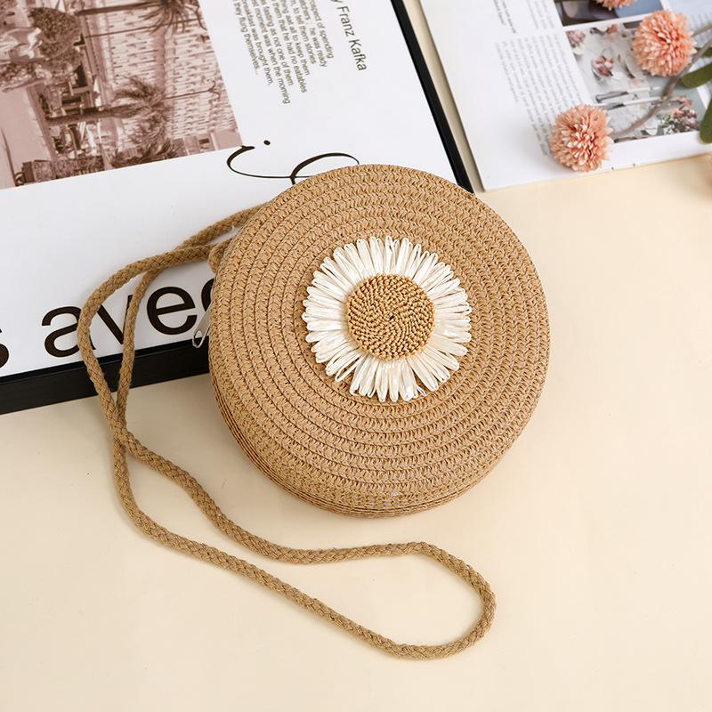 Rustic Raffia Straw Bag Woven Phone Bag Crossbody Female,Beach Straw Small Bag Holiday Style