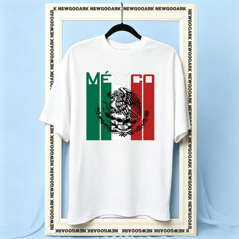 Playera Mexico Dia de la Independencia Mexicana bandera de Mexico tshirt woman man Casual cotton printed t shirts Adult Oneck S