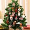 12pcs/set  Faceless Old Man Christmas Wooden Pendant Box Set Christmas Tree Small Pendant Christmas