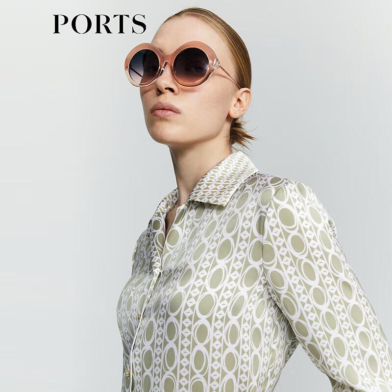 Ports Women's Retro Printed Silk Blend Shirt