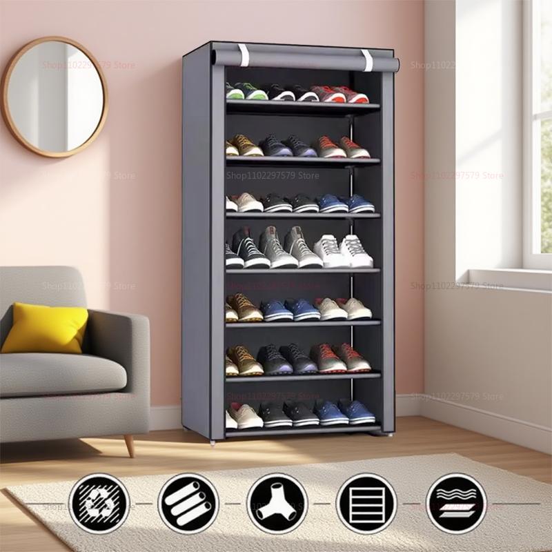 Portable Multi-layer Dustproof Shoe Cabinet for Dorms and Foyers Easy Assembly Storage Organizer for Rental Homes