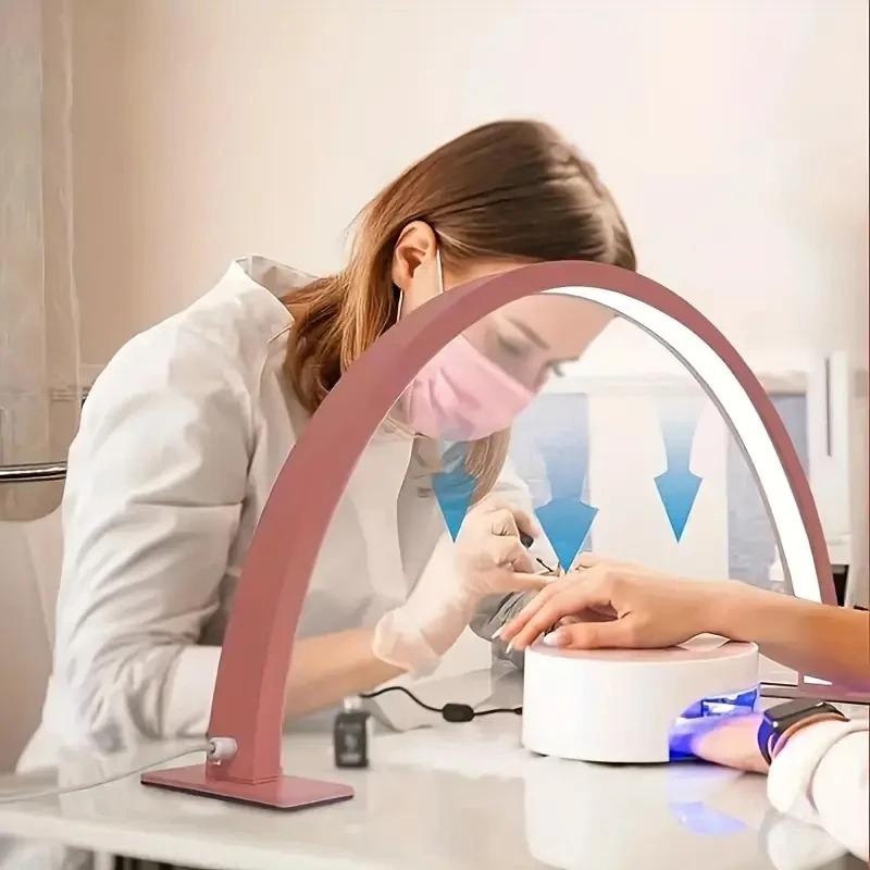Led Nail Lamp Half Moon White Light Usb Plug Refill Light For Beauty Salon Nail Salon Bedroom Desktop Dressing Work Light