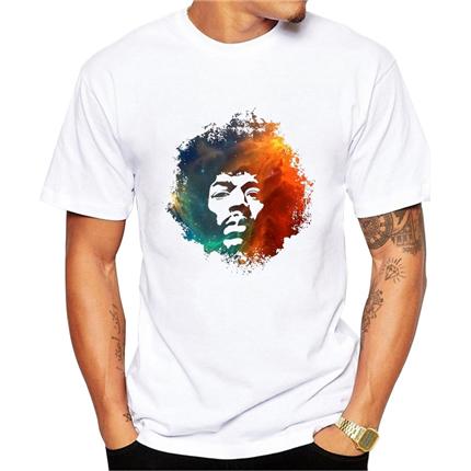 Hendrix Nebula Men TShirt Fashion Printed Cool t shirt Men Summer Short Sleeve Casual White Tops Hipster Tees gt159 S